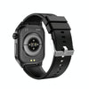 ET580 2.04 inch AMOLED Screen Sports Smart Watch Support Bluetooth Call /  ECG Function(Black Leather Band)