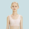 Girls Development Fixed Cup Seamless Underwear Student Vest Bra, Size: F 40-52.5kg(Light White)