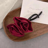 Romantic Rose Flower Twist Hair Clip Hair Jaw Clamps Back Of Head Clip(Red)