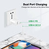 PD31 5V-20V 30W USB-C / Type-C + USB-A Multi Protocol Compatible Charger, EU Plug(Black)