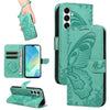For Samsung Galaxy A26 5G Global Swallowtail Butterfly Embossed Leather Phone Case(Green)