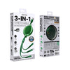 WK WDC-124 3A 3 In 1 8 Pin + Type-C / USB-C + Micro USB Bona Series Telescopic Charging Data Cable, Length: 1.5m (Green)