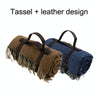 FWP Waterproof Thick Tassel Picnic Mat, Size: 200x150cm(Navy Blue)