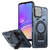 For Samsung Galaxy A05 Shield Frame Holder MagSafe Phone Case(Blue)