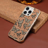 For iPhone 15 Pro Max Denior A18 WoodenPaint MagSafe Phone Case(Butterflies)