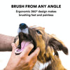 Dog Finger Toothbrush, Silicone Pet Teeth Cleaner (Blue)