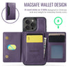 For iPhone 15 Pro Max DG.MING MAGKING-K2 Series MagSafe RFID Card Bag Detachable Phone Case(Purple)