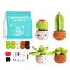 4pcs /Set Large Cactus  Crochet Starter Kit for Beginners with  Step-by-Step Video Tutorials