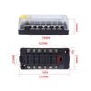 6-Way Plug-In Insulated Cover Fuse Box For Cars Yachts, Set: Upgraded Version A