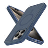 For iPhone 14 Pro Max Shockproof MagSafe Armor PC Hybrid TPU Phone Case(Ink Blue)