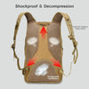 JUNSUNMAY J007 35L Waterproof Outdoor Molle Rucksack Hiking Backpack(Khaki)