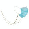 Flower Gold-Plated Stainless Steel Hanging Neck Chain Anti-Lost Mask Lanyard(Gold Black Flower)