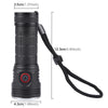 W5204 8 LEDs 3100LM High Brightness Rechargeable Flashlight(Black)