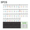 QT-0302 5PCS Children Piano Keyboard Color Stickers Musical Instrument Accessories