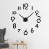 Creative DIY Acrylic Clock Home Digital Wall Clock(Black)