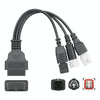 Motorcycle OBD II 3 Pin + 4 Pin + 6 Pin to 16 Pin Adapter Cable for Honda / Yamaha