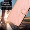 For Samsung Galaxy A26 5G YX0070 Carbon Fiber Buckle Leather Phone Case with Lanyard(Pink)