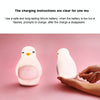 Creative Multifunctional Penguin Silicone Cute Beans Wake Children Sleeping LED Electronic Alarm Clock(Yellow Light)