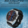 MD3MAX 1.39 inch Round Screen Steel Strap Smart Watch Supports Heart Rate Monitoring/Blood Oxygen Monitoring(Silver)