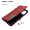 For Galaxy S20+ Rhombus Texture Horizontal Flip Magnetic Leather Case with Holder & Card Slots(Red)