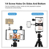 PULUZ 2 in 1 Live Broadcast Smartphone Video Rig + Microphone Kits for iPhone, Galaxy, Huawei, Xiaomi, HTC, LG, Google, and Other Smartphones(Blue)