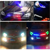 2 PCS  6 inch 6 LED 2 x 18W Car Flash Warning Light Red + Blue Change White Waterproof Emergency Light, DC 12V