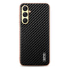 For Samsung Galaxy A26 5G AZNS Electroplated Edge Carbon Fiber Texture Phone Case(Black)