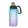 1.6L Diamond Gradient Space Plastic Sports Water Kettle Summer Portable Large-Capacity Straw Cup(White)