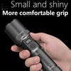 White Laser Wick LCD Digital Display Strong Light Rechargeable Portable LED Flashlight