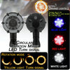 2 PCS PE-ZSD-174 Motorcycle Flashing Rotation Mode LED Two-color Modified Round Turn Signal Light(Yellow + White Light)