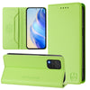 For Samsung Galaxy M62 / F62 4G RC01 Dual-Folded Magnetic Suction RFID Leather Phone Case(Grass Green)