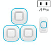 Wireless Doorbell Plug-in, 300m Range, 38 Melodies, White, US Plug