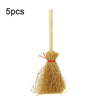 5pcs Halloween Mini Broom Ornaments Witch Broom Toy Accessories Red Rope 4cm x 9.5cm
