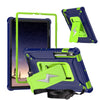 For Samsung Galaxy Tab S9 FE / S9 / S8 Armor Bolt Shape Holder Silicone Hybrid PC Tablet Case(Navy Blue Olivine)