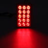 DC12V 1W Car Square Highlight Brake Lights Reversing Light with 15LEDs SMD-3528 (Transparent)