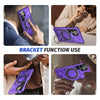 For Samsung Galaxy S25 Ultra 5G MagSafe Magnetic Shockproof Phone Case with Ring Holder(Purple)
