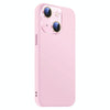 For iPhone 14 Nano Lens Cover Liquid Silicone Phone Case(Pink)