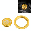 Car Engine Start Key Push Button Ring Trim Metal Sticker Decoration for Cadillac CT5 CT4 XT4 XT6 / Chevrolet Silverado (Gold)
