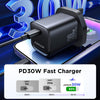 JOYROOM TCF07 30W USB-C / Type-C Fast Charger, Plug:UK Plug(Black)