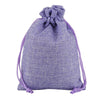 50 PCS Multi size Linen Jute Drawstring Gift Bags Sacks Wedding Birthday Party Favors Drawstring Gift Bags, Size:7x9cm(Purple)