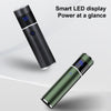 S-1090 IPX7 Waterproof 8D Portable LED Digital Display Round Electric Shaver(Green)