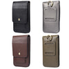 Lambskin Texture Men Phone Universal Double Lattice Waist Bag Leather Case, Size:S(Black)