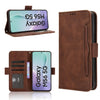 For Samsung Galaxy M56 5G Skin Feel Calf Texture Card Slots Leather Phone Case(Brown)