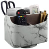 360 Degrees Rotating Desk Organizer Storage Box PU Leather Remote Control Holder, Style: Marble