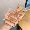 Metal Hair Clip Retro Large Hair Clip, Colour: Bright Gold Shell Pearl