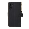 For Samsung Galaxy A56 5G Side-Magnetic TJ Genuine Leather RFID Phone Case(Black)