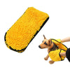 Chenille Pet Bath Towel, Yellow, 80x20cm - Soft & Absorbent