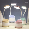USB Charging LED Desk Light Eye Protection Lamp with Pen Holder and Phone Holder(CS276-1 Pink)