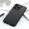 For iPhone 14 Pro Lambskin Texture Genuine Leather Phone Case (Black)