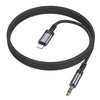 Borofone BL24 3.5mm to 8 Pin Graceful AUX Audio Cable, Length:1m(Gray)